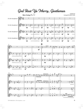 Swingin' Christmas Quartets - Bert Lochs - Partition - Saxophone